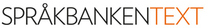 Logotyp för Språkbanken Text
